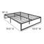 14 Inch Metal Platform Bed Frame with 12 Inch Memory Foam Pocket Spring Mattress in a Box-81804993