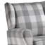 Fauteuil inclinable et pivotant en tissu gris et blanc