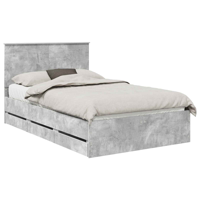 Bed, Double (4'6), Concrete Grey
