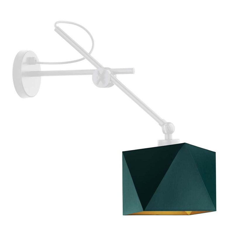 Tabarez Steel Swing Arm Sconce, Bottle Green
