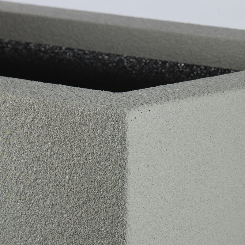 Milan Polymer Planter Box, Concrete Gray