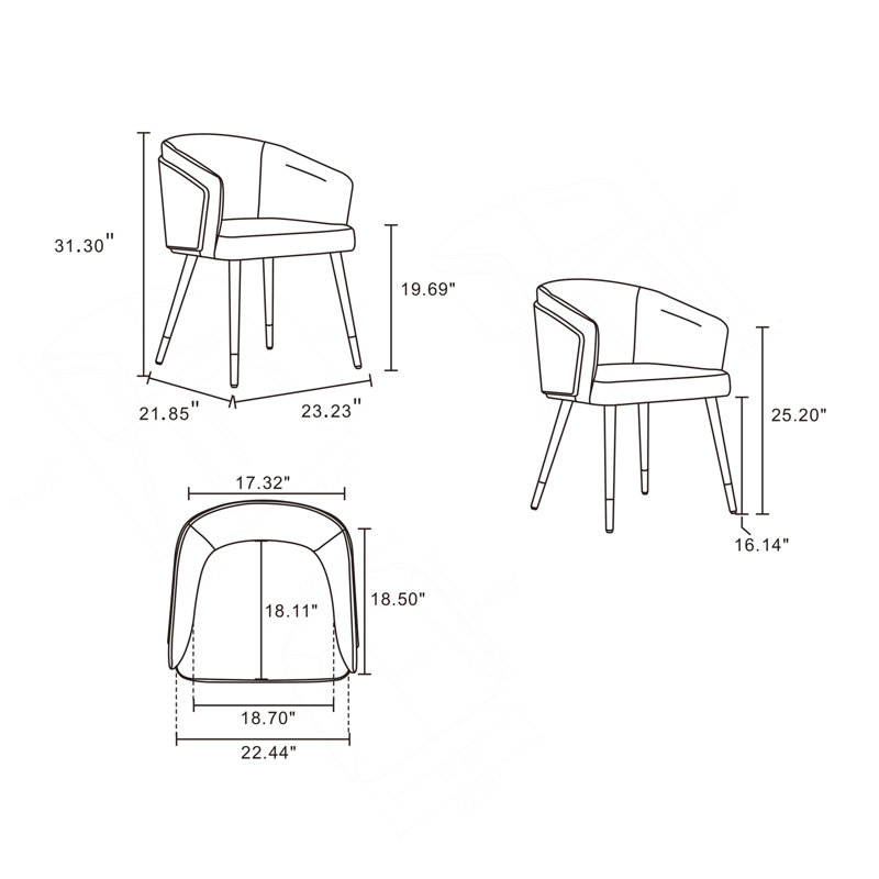 Chaise de salle à manger crème