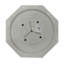 Pot à fleurs intérieur / extérieur en jiyyun moderne gris clair-945070559