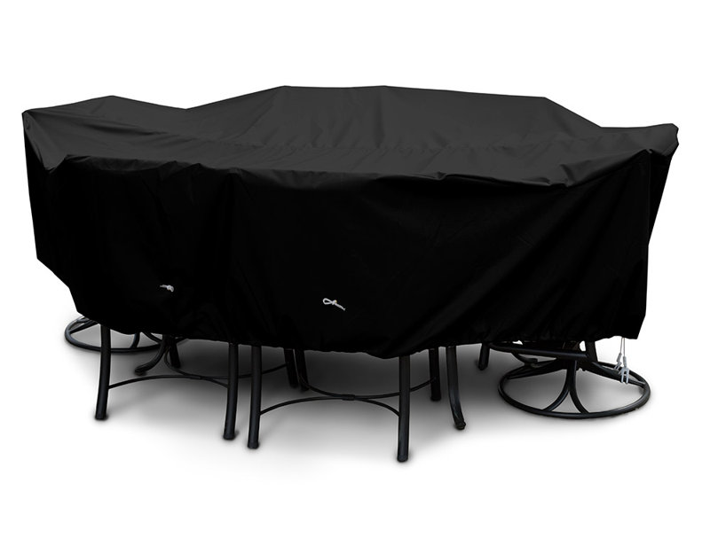 Weathermax™ Outdoor Patio Dining Set Cover, 28" H x 74" W x 132" D, Grey
