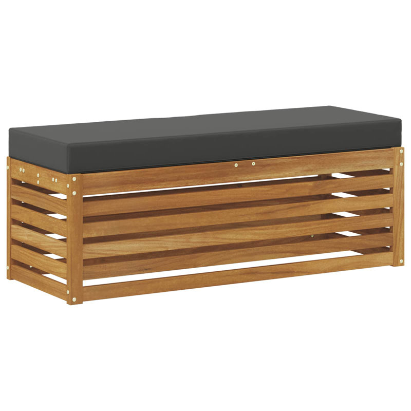  Banc tabouret naturel et anthracite 45,28 po x 16,93 po x 14,57 po