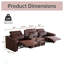 Power Recliner Sofa Set, 3-Seat Reclining Sectional With Adjustable Headrests & Power Recline, Breathable Leather, Storage Console, USB Ports, Easy Assembly