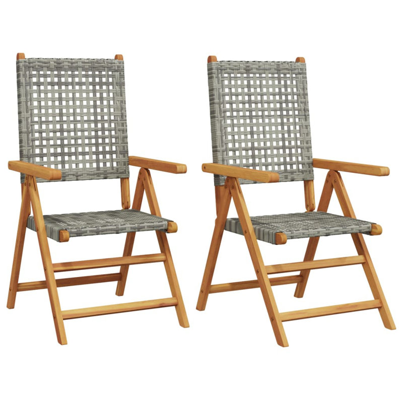 Nancy Patio Dining Accent Chair, Grey/Brown/Blue