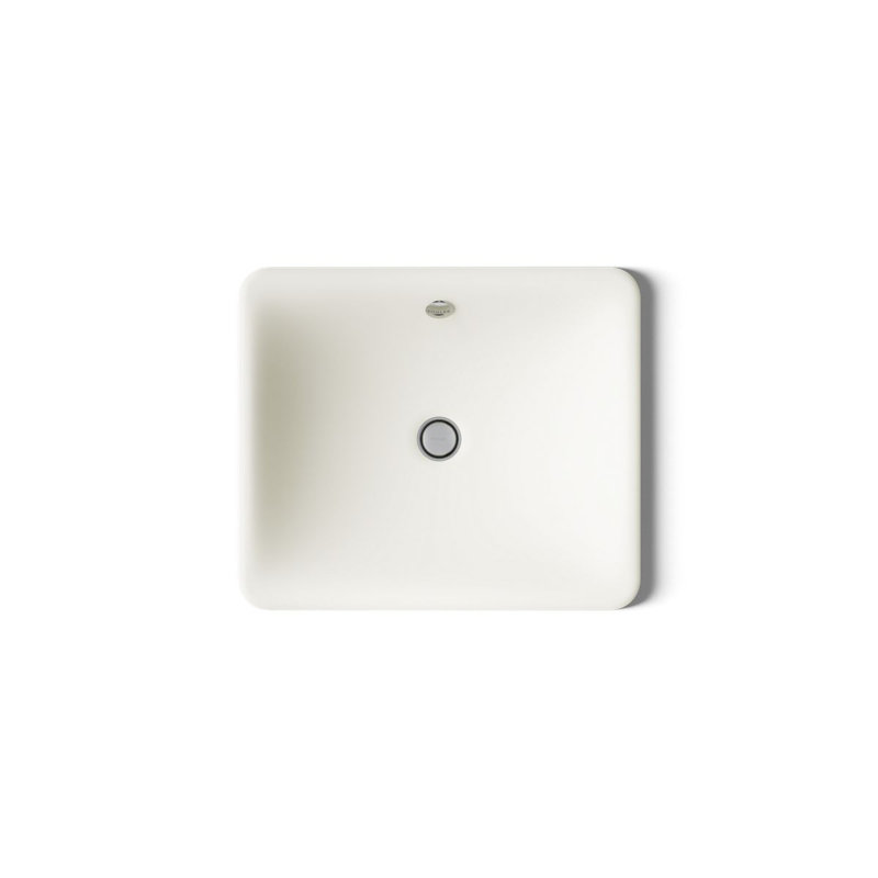 Iron Plains Dual-Mount Bathroom Sink, Biscuit