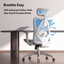 Fauteuil de travail ergonomique à dossier haut en maille, grand et grand, confortable et confortable pour 300 lb-174487443