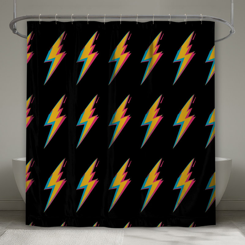 Rideaux de douche Lightning Bolt, L 70 po x H 93 po