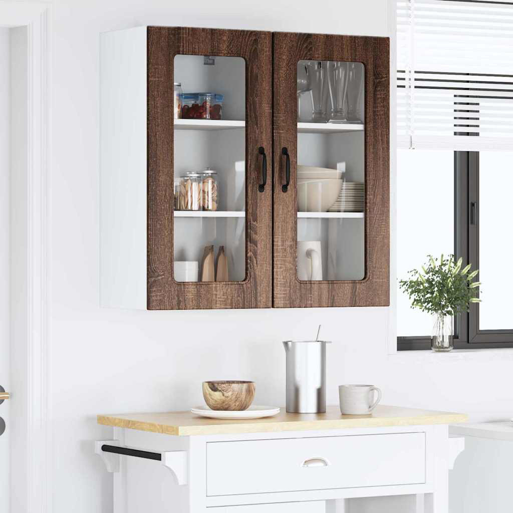 Vidaxl Kitchen Wall Cabinet With Door 2 Pcs Sonoma Oak 40 X 31 X 80 Cm