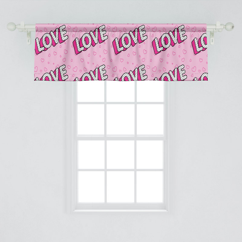 Ensemble de 2 cantonnières Ambesonne Pop Art Love, L 54 po x L 12 po