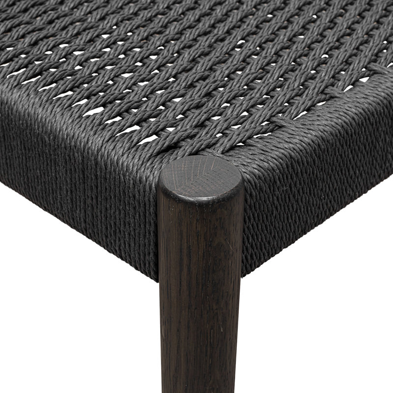 Finn Solid Wood Dining Chair, Black