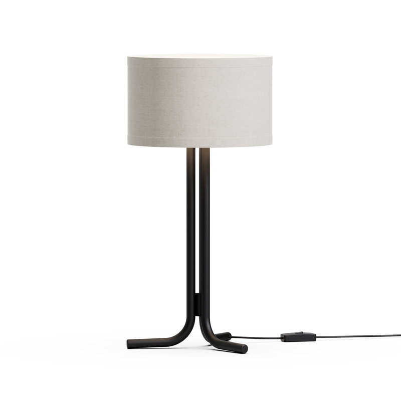 Classic Elegance 20" Table Lamp with Cylindrical Shade - Warm Ambient Lighting