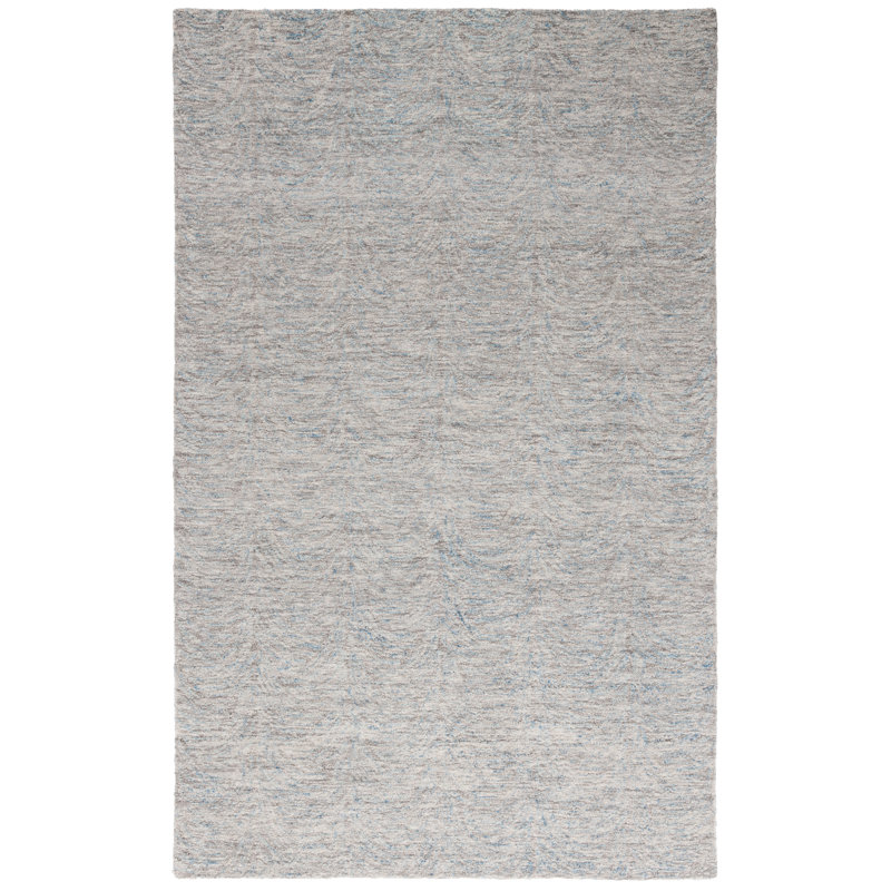 Heina Ebony Hand Tufted Wool/Cotton Abstract Rug in Grey/Beige, Rectangle 3' x 5'