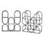 Alheli 8 Bottle Wine Rack | Durable Black Cast Iron Freestanding Tabletop Storage for Kitchen and Bar Counter