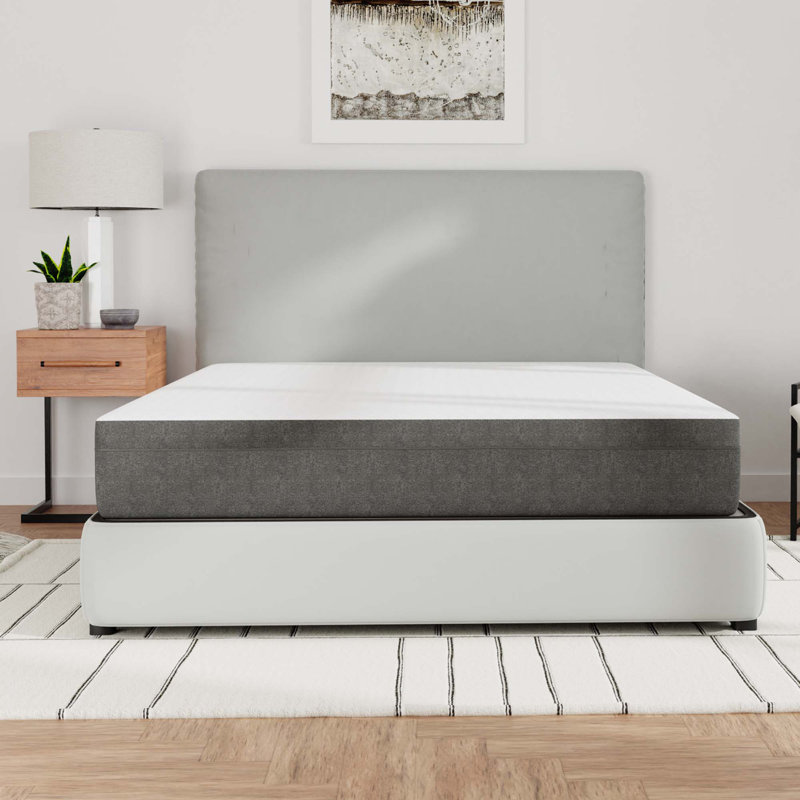 Matelas en mousse viscoélastique gélifiée 10 "avec support de bord et grille d'aération, Grand lit