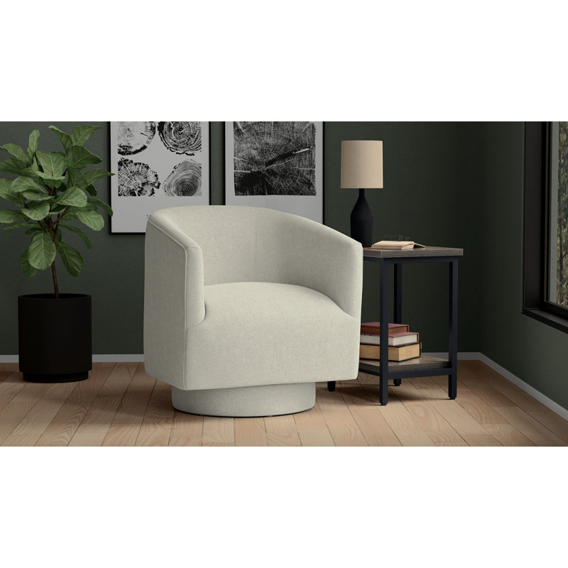 Fauteuil d'appoint pivotant, Blanc