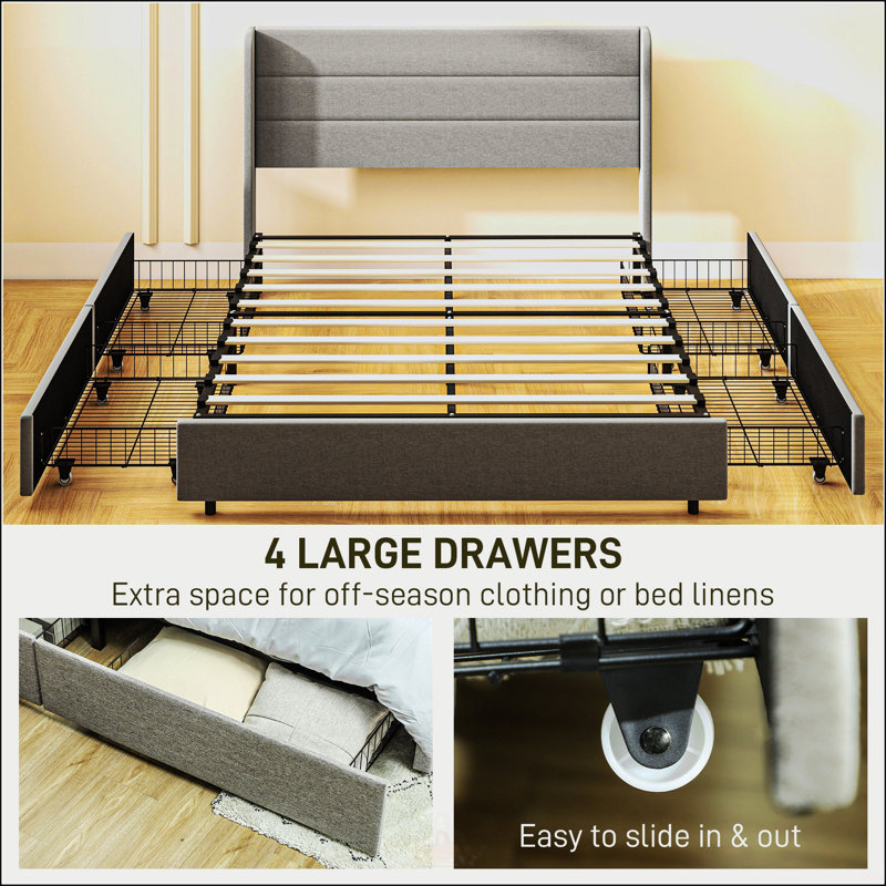 Queen Bed Frame With Headboard