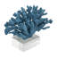 Davy expansif faux corail, verre transparent, polyrésine bleu riche 10 pouces