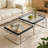 Heavy-duty Steel Tube Frame Coffee Table Featuring A Flexible Modular Design—the Tabletop Can Be Separated For Individual Use.
