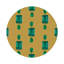 Sous-verres ronds en cuir Gem Emeralds-119015205