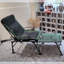 Chaise longue de camping avec repose-pieds détachable, chaise de camping inclinable et pliante portative avec dossier réglable pour le camping intérieur et extérieur