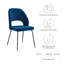 Chaise de salle à manger en velours Nico Performance-1427338724
