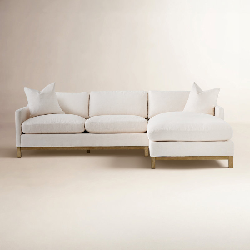 Cami 2 - Piece Upholstered Chaise Sectional, Cloud Linen Blend, Right Hand Facing