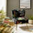 Mccowan Felicia Velvet Barrel Chair with Tufted Back-479172709