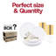 Ensemble de 60 couverts jetables en plastique blanc plat et rond