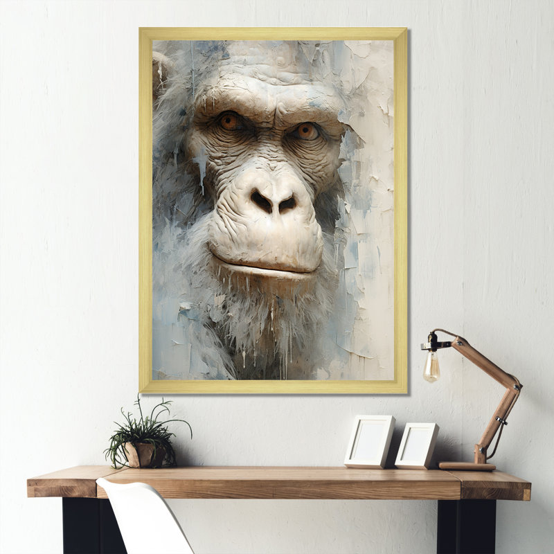 «Bigfoot Portrait I», reproduction d'art murale Bigfoot, H 44 po x l 34 po x P 1,5 po, Encadrement doré