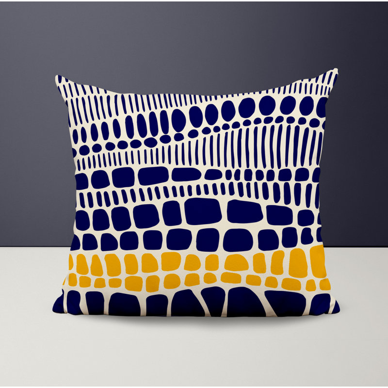 Housse et insert de coussin décoratif en polyester, L 19 po x H 19 po, Jaune