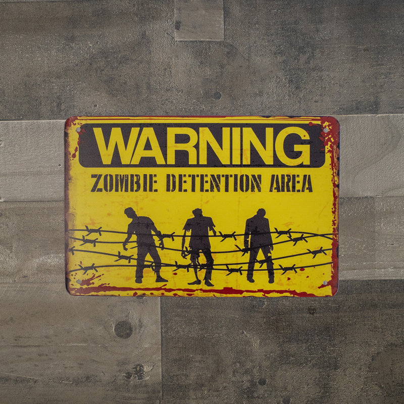 Panneau d'avertissement de mise en garde Zombie
