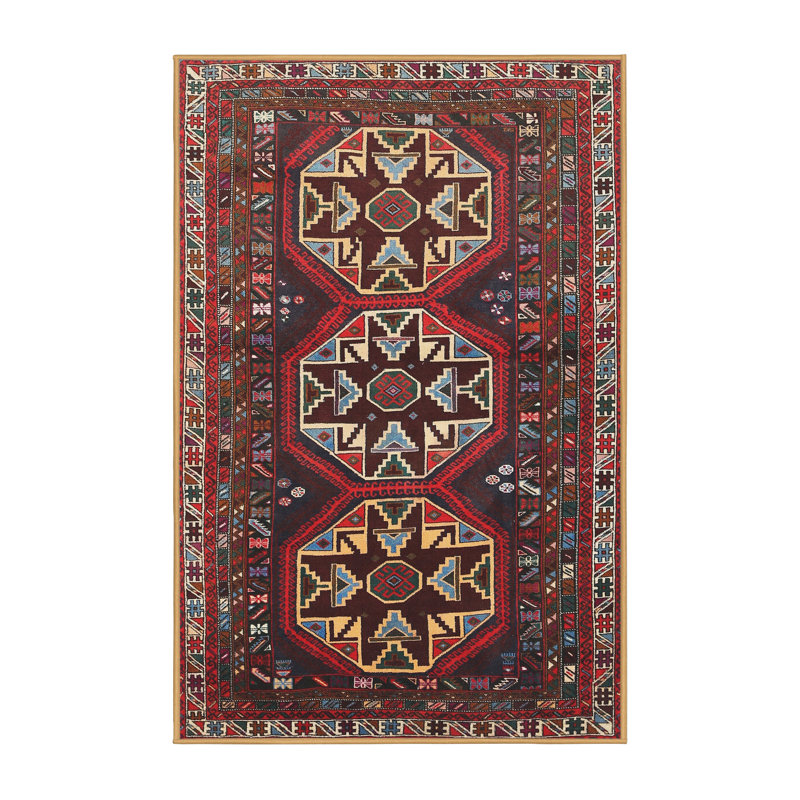 Tapis brun/beige traditionnel Voni, Rectangle 3 pi x 5 pi