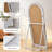 Arched Full Length Mirror With Stand，65x22 Inch Floor Standing Wood Frame Full-length Mirror ,for Bedroom ,cloakroom ,entryway . Tall, Coffee Brown-1866995191-1866995194