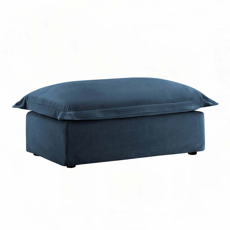 Repose-pieds en chenille, Chenille bleu
