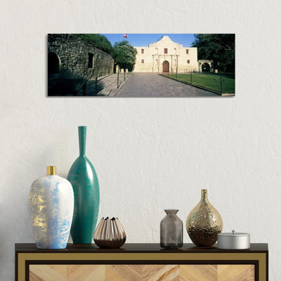 Facade of a Building, the Alamo, San Antonio, Texas, USA 1 Piece Wrapped Canvas Panoramic Wall Art