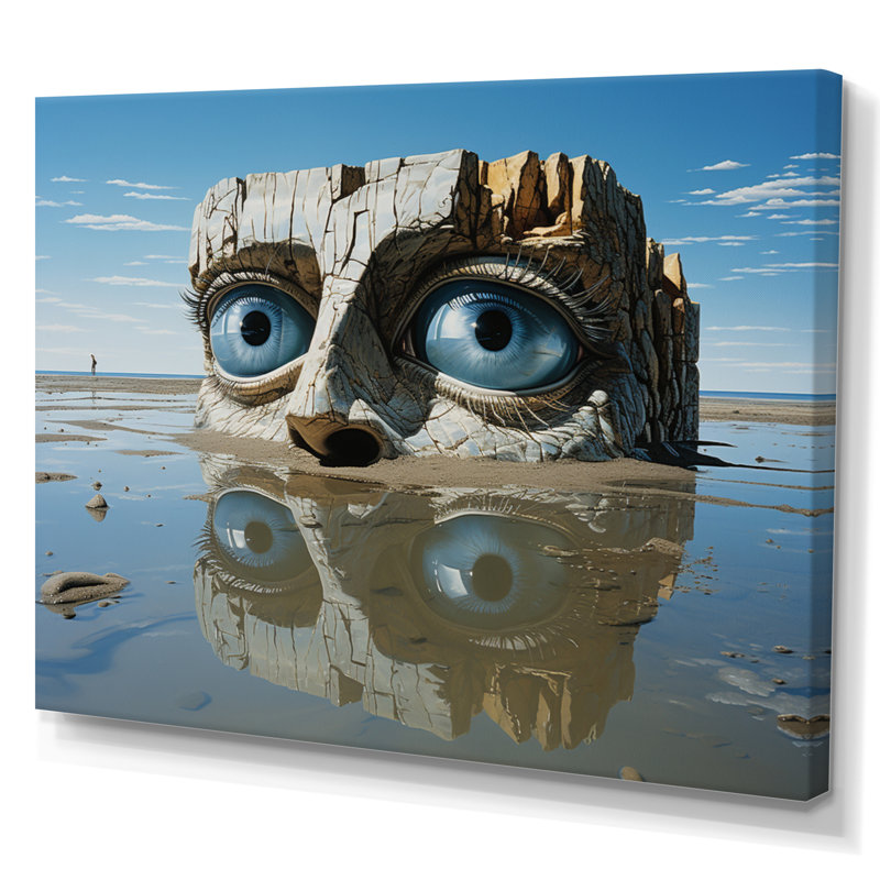 Art mural sur toile, paysage abstrait, Toile tendue, H 24 po x l 32 po x P 1 po