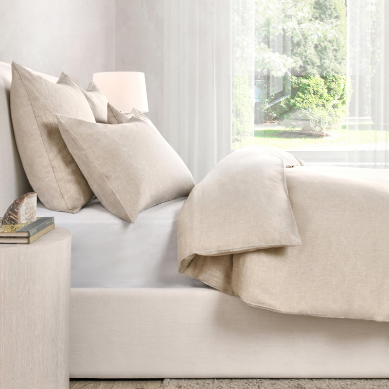 Brooke Duvet Cover, Queen Duvet Cover, Beige