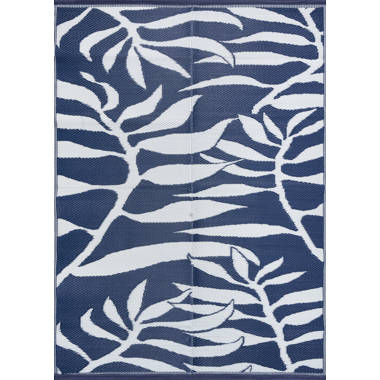 Weyland Floral Power Loom Blue/Orange Indoor/Outdoor Patio Rug World Menagerie Rug Size: Rectangle 12' x 15