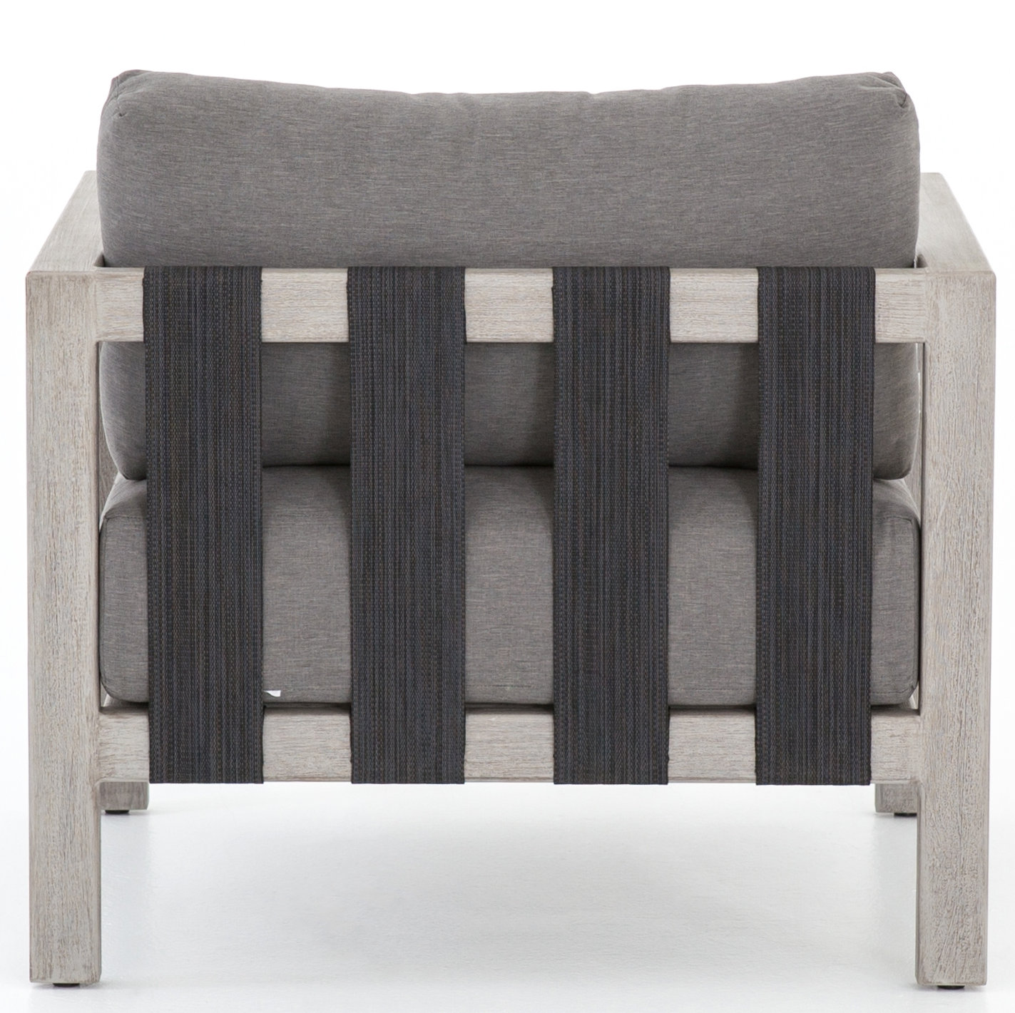 Rosita Teak Outdoor Lounge Chair, Charcoal, Weathered Gray
