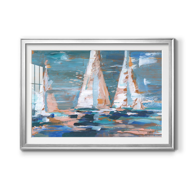 " Pop Regatta II ", Silver, 26.5" H x 36.5" W x 1" D