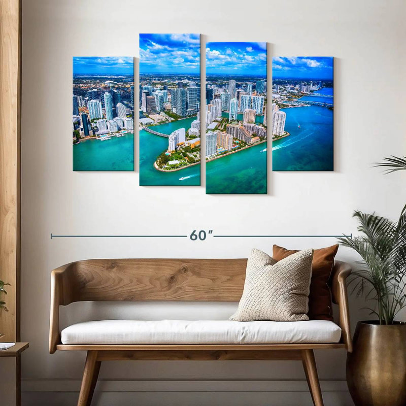 Vue aérienne de Sirci Miami, H 32 po x l 52 po