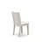 9-Pc Dining Set Contains a Distressed Jacobean Dining Table and 8 Cream Linen Fabric Dining Room Chairs with Stylish Back - Wire Brushed Linen White-2120329779-2120329772