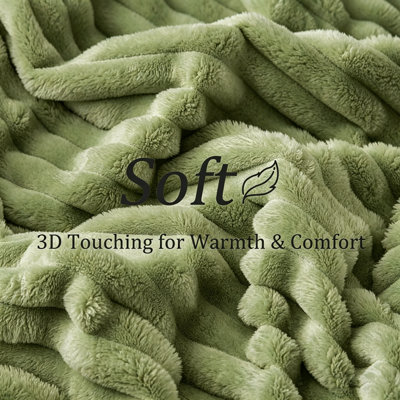 Lightweight Striped—300GSM Soft Fleece Throw Blanket, Decorative & Giftable Striped Blanket For Sofa, Bed, Couch And AC Room.
