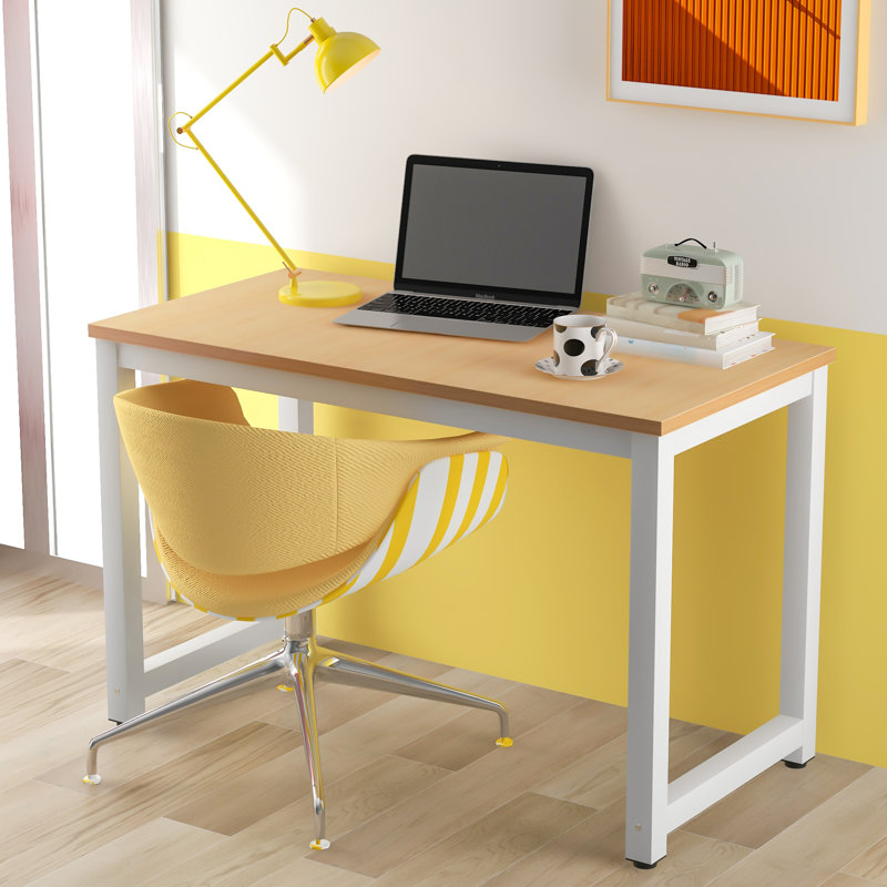 Townsley Writing Desk, Light Brown, White