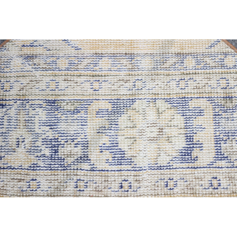 Tapis turc rétro vintage beige idéal pour la cuisine ou les petits espaces de la région d'Anatolie