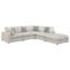 Canapé modulaire rembourré 5 pièces Gihan Beige