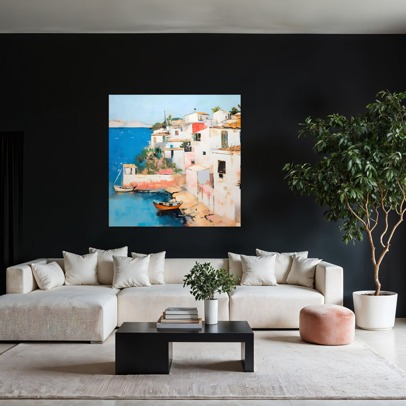 Paysage côtier méditerranéen, 48" H x 48" W